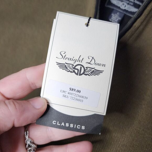 Straight Down Golf Vest Mens Medium 3/4 Zip Brown NWT Size Large - Picture 3 of 7